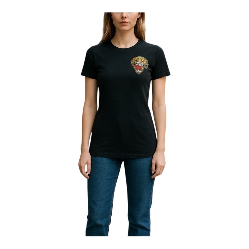 Ed Hardy Black Fitted Short Sleeve T-Shirt
